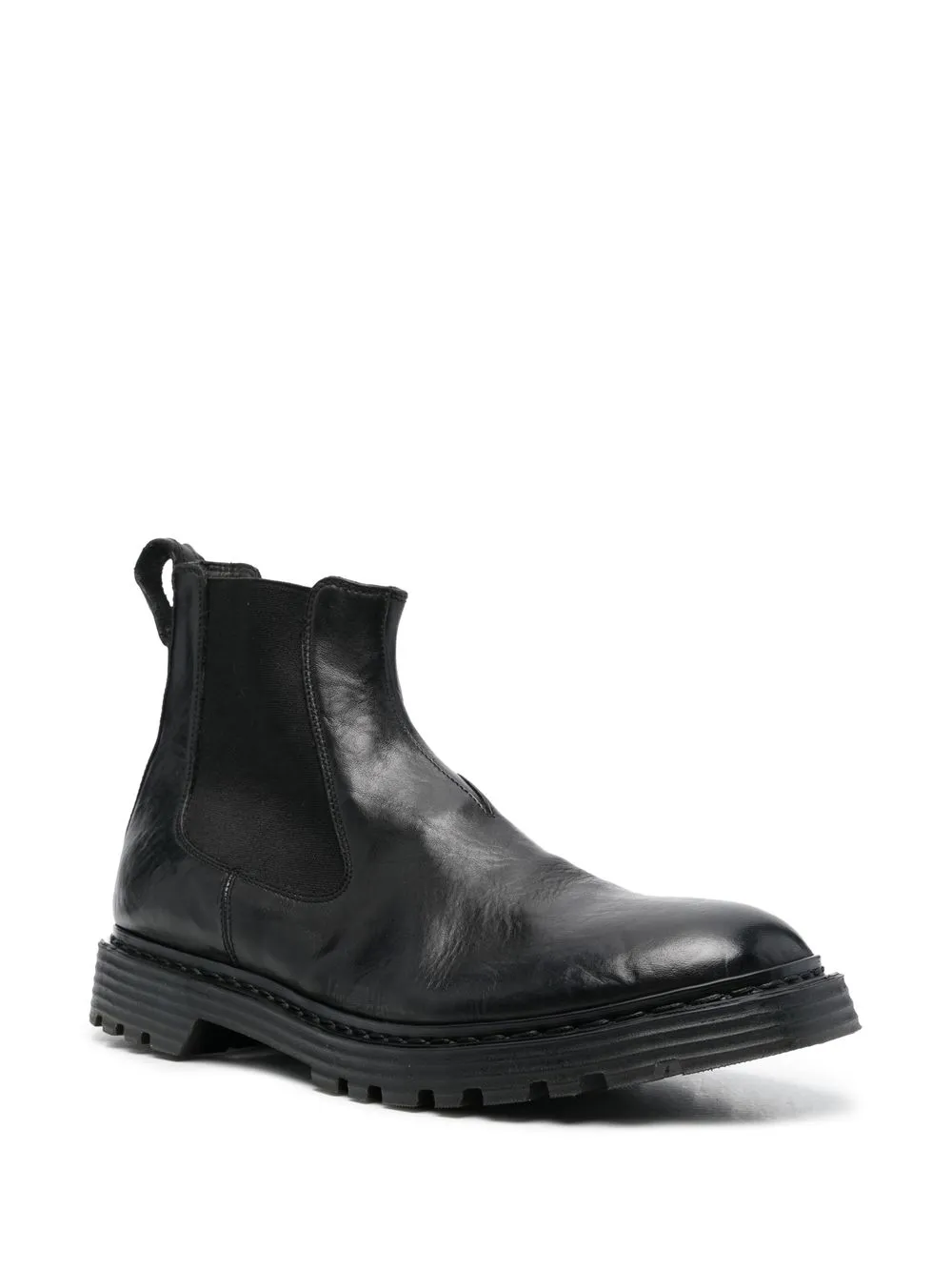 Shop Premiata Ankle-length Leather Boots In Black