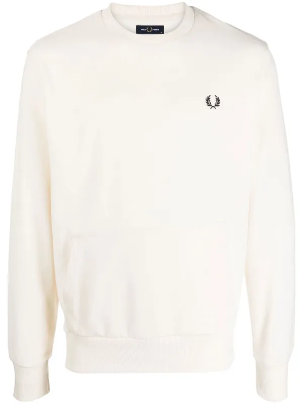 Fred Perry Embroidered Logo Jumper - Neutrals