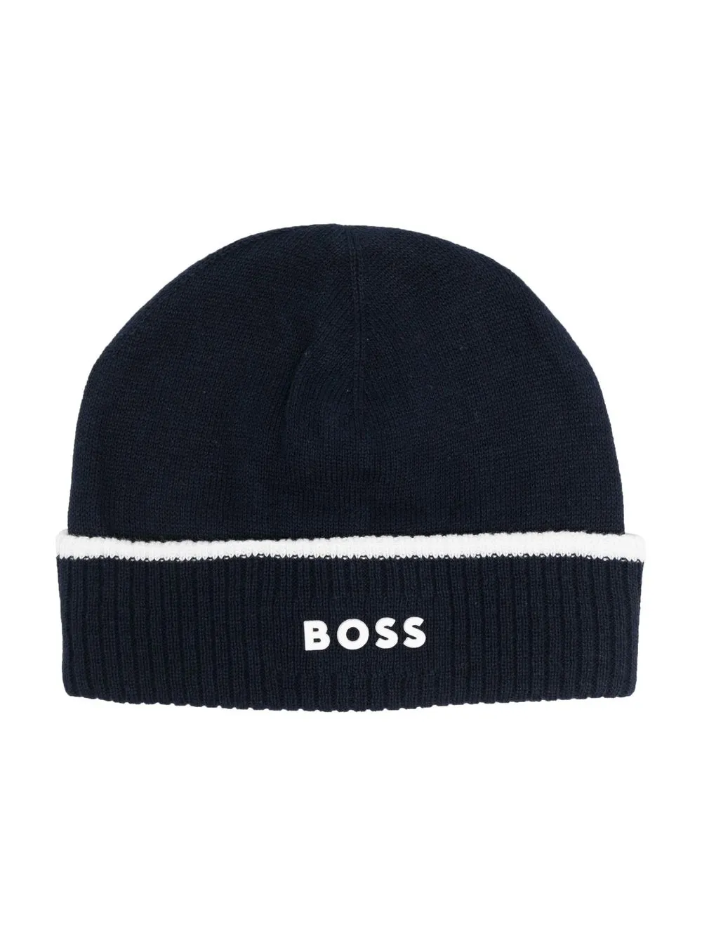 

BOSS Kidswear gorro con logo estampado - Azul