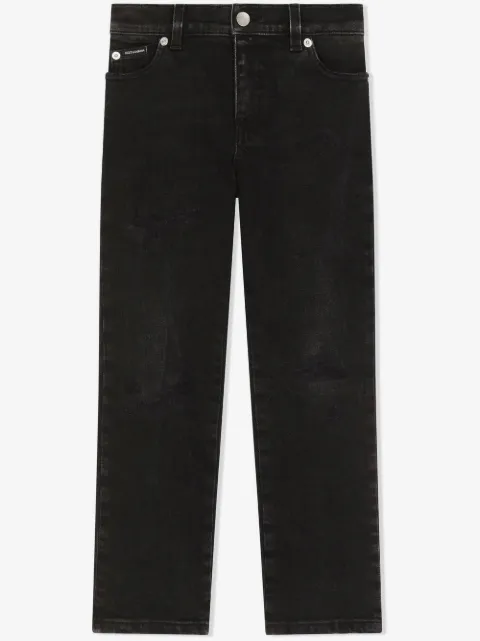 Dolce & Gabbana Kids graffiti-print straight-leg jeans