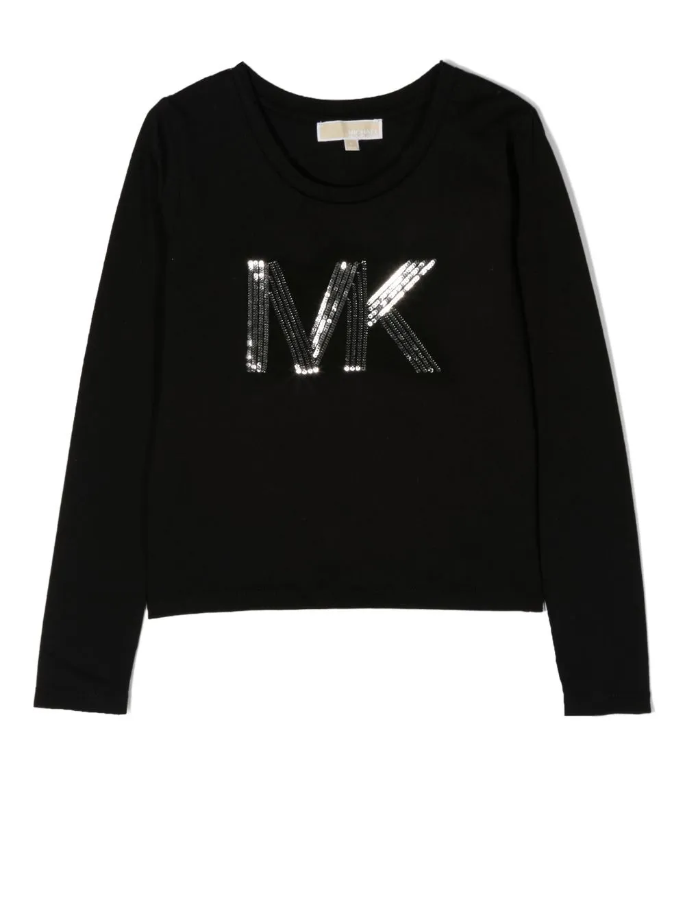 

Michael Kors Kids playera con logo de lentejuelas - Negro
