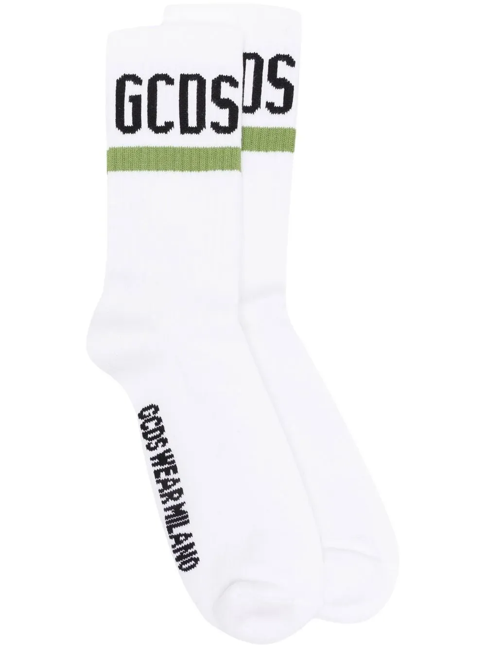 

Gcds calcetines con logo tejido en intarsia - Blanco