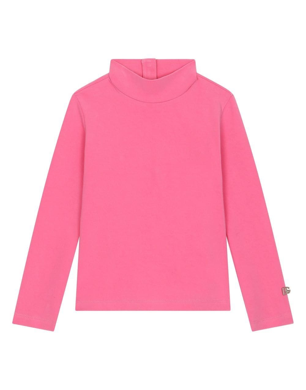 Shop Dolce & Gabbana Interlock Logo-tag T-shirt In Pink