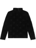 Dolce & Gabbana Kids logo-jacquard half-zip sweater - Black