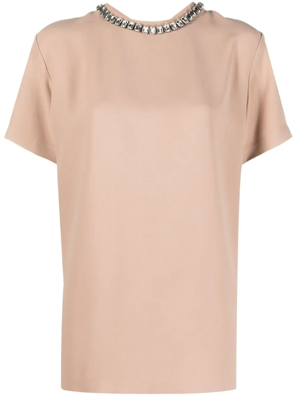 

Nº21 crystal-embellished short-sleeved T-shirt - Neutrals