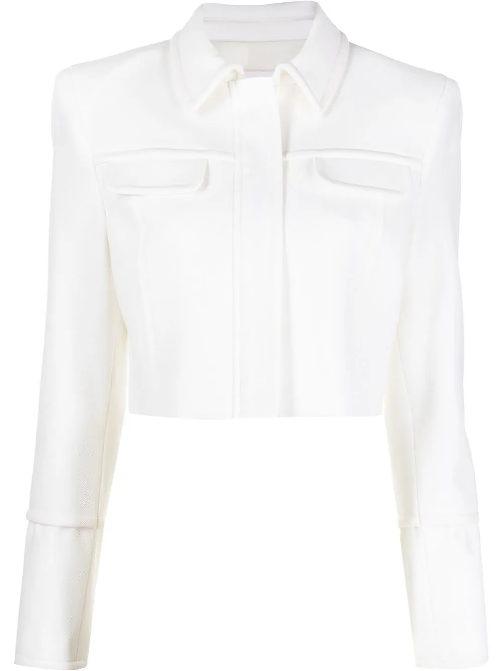 

Genny cropped fitted jacket - White