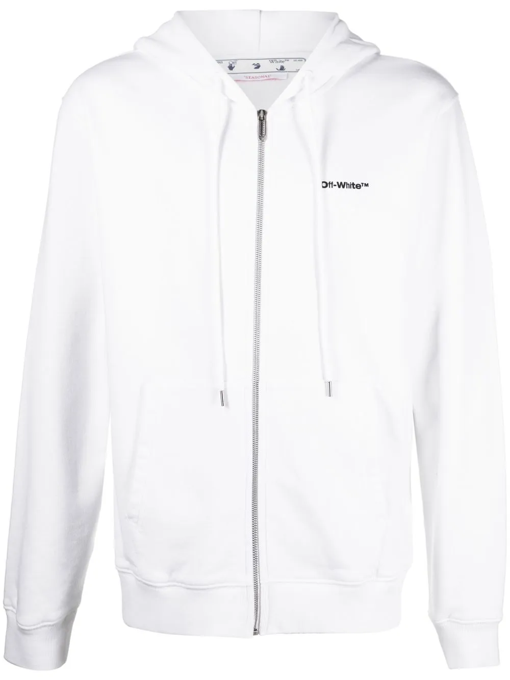 

Off-White hoodie con estampado Wave Diag - Blanco