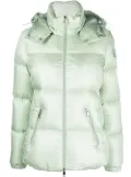 Moncler logo-patch padded down jacket - Green