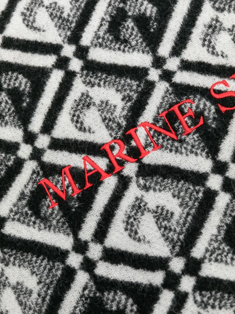 Marine Serre Sjaal met monogram - Zwart