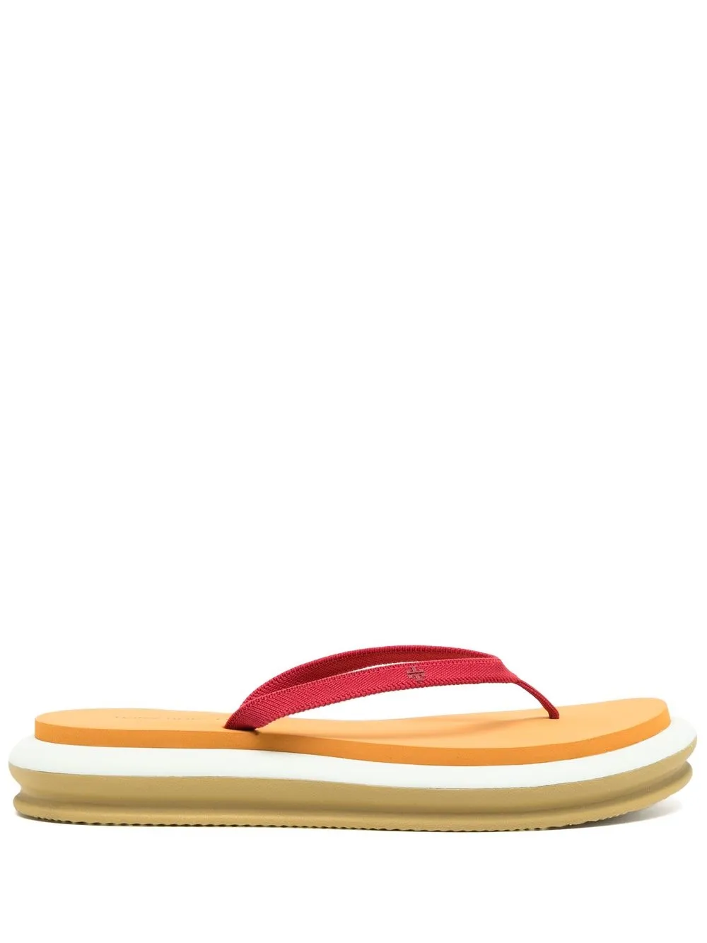 

Tory Burch Layered chunky flip flops - Orange