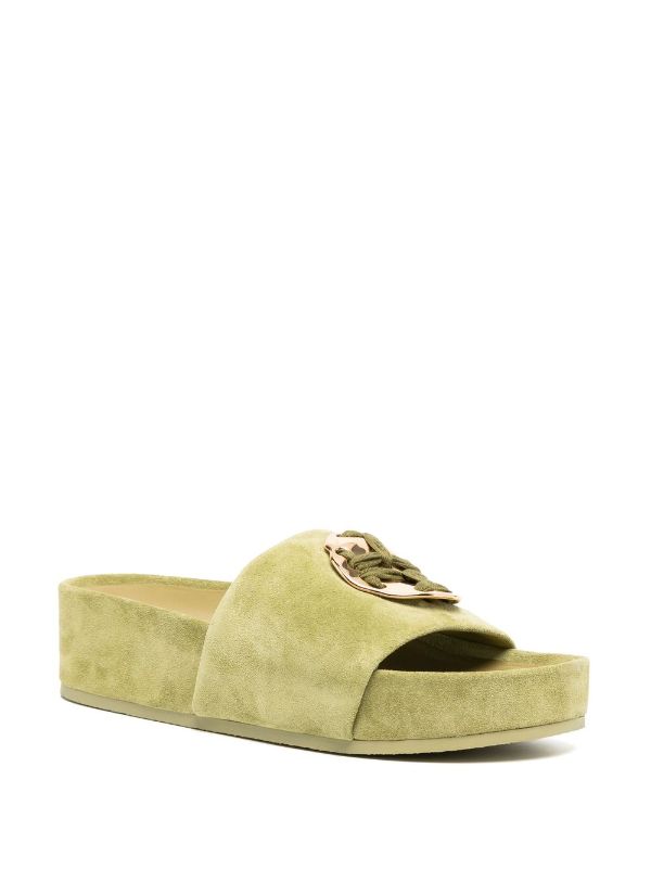 Tory Burch Kira logo-plaque Leather Sandals - Farfetch