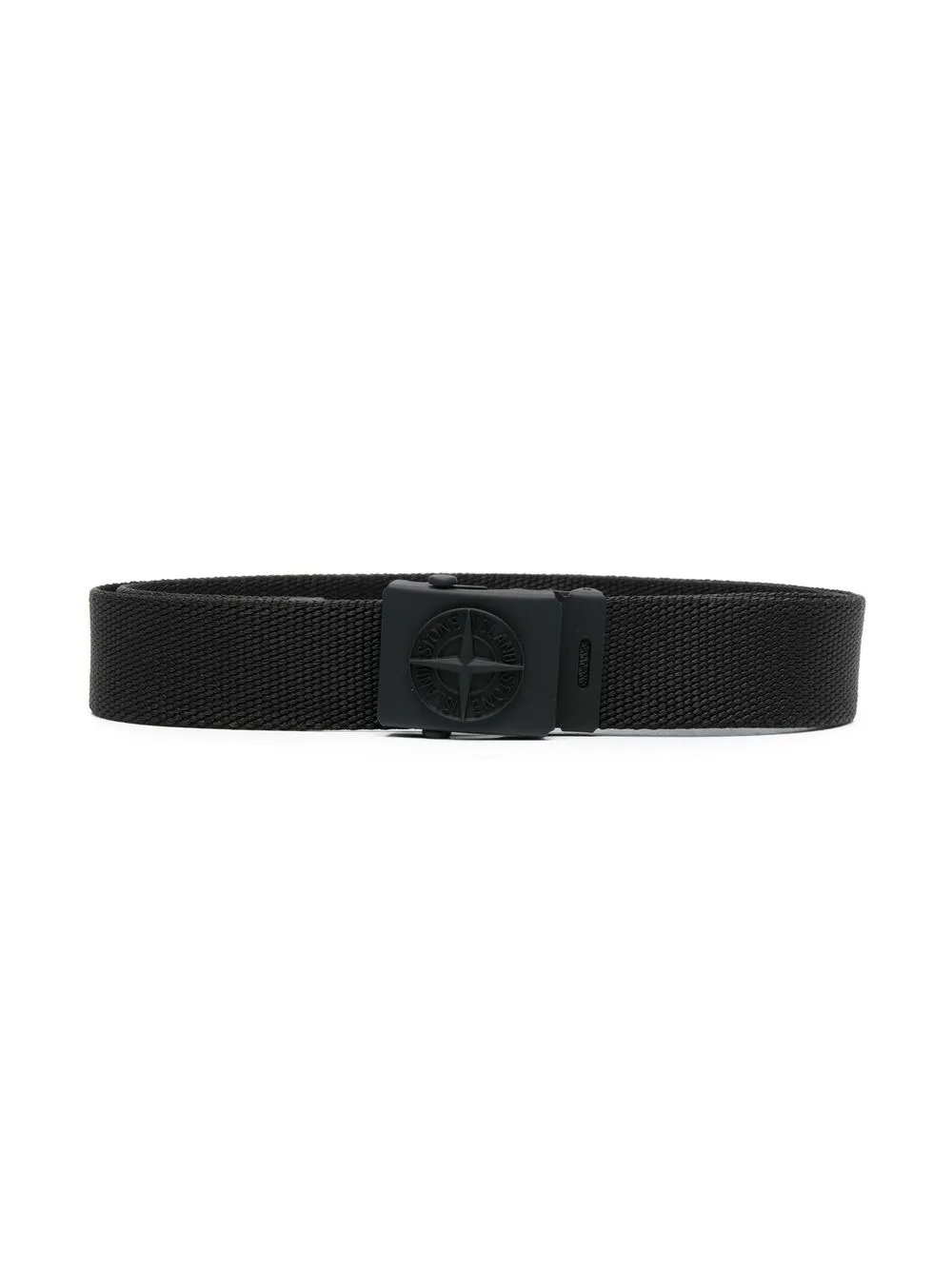 

Stone Island Junior cinturón con hebilla y logo en relieve - Negro