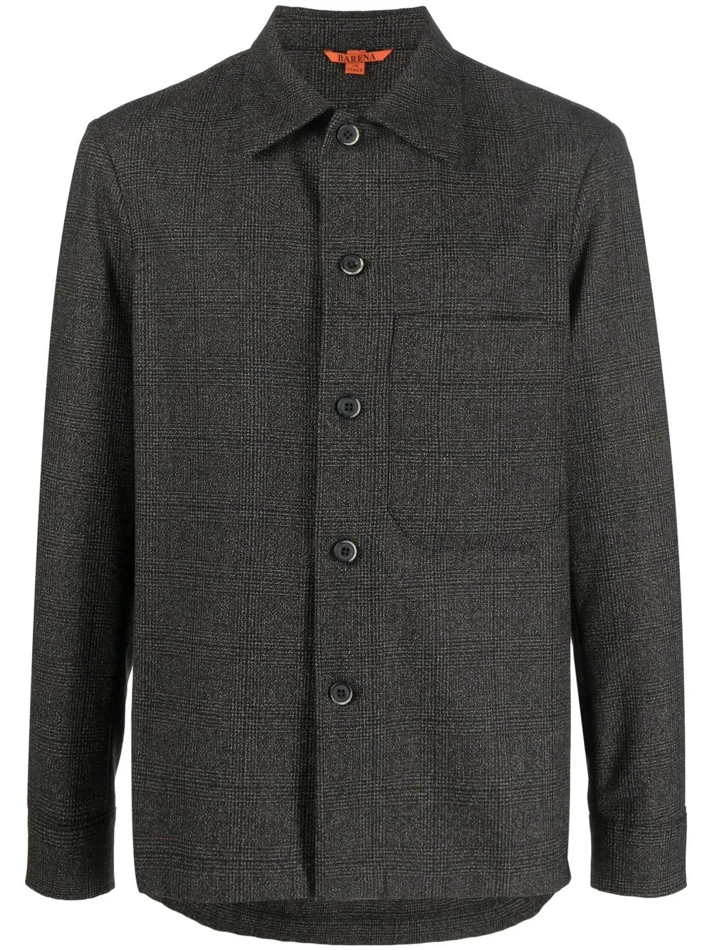 

Barena check-print buttoned shirt jacket - Black