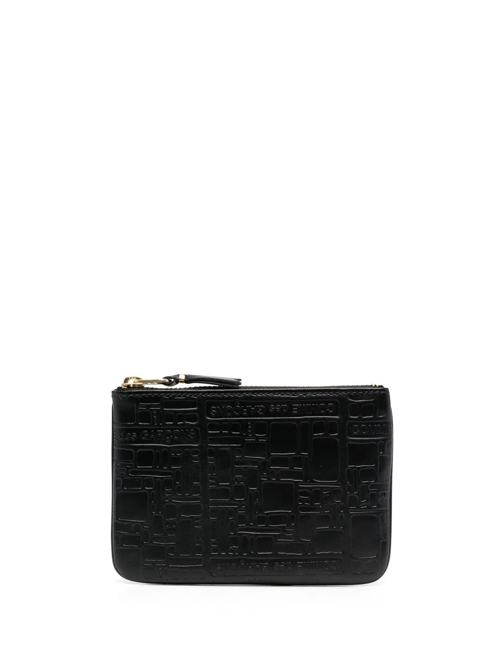 

Comme Des Garçons Wallet cartera pequeña con logo en relieve - Negro