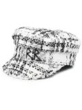 Ruslan Baginskiy bouclé baker boy cap - White