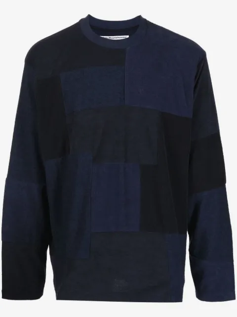 White Mountaineering slouchy paneled jumper