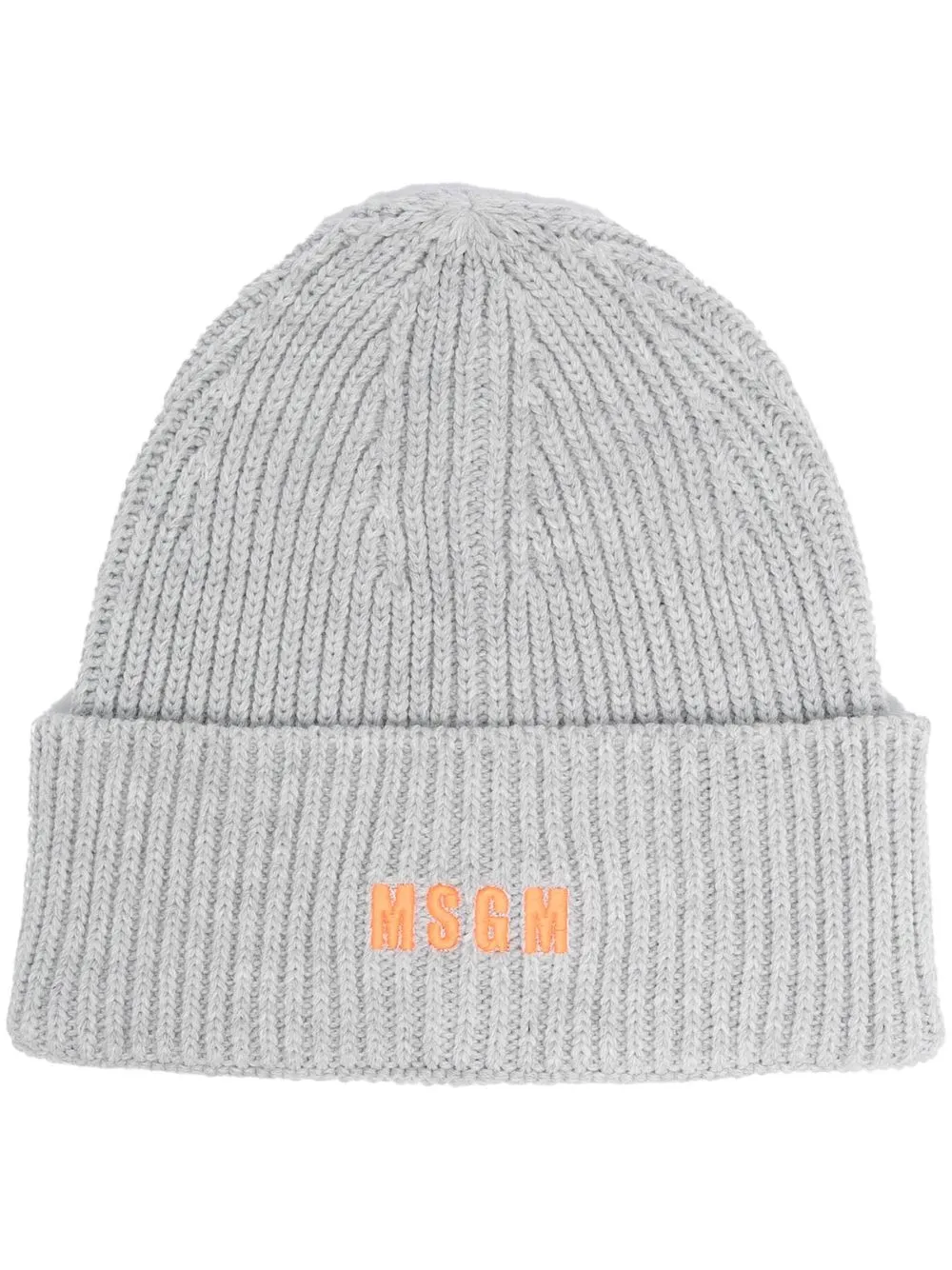 

MSGM gorro tejido con logo bordado - Gris