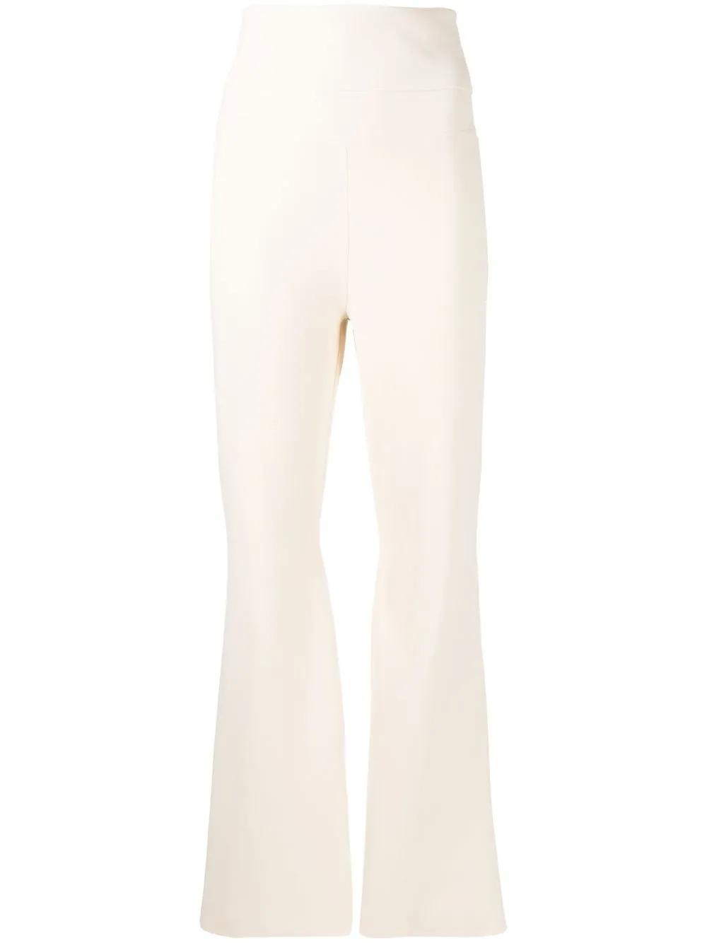 

Stella McCartney pantalones acampanados con tiro alto - Blanco