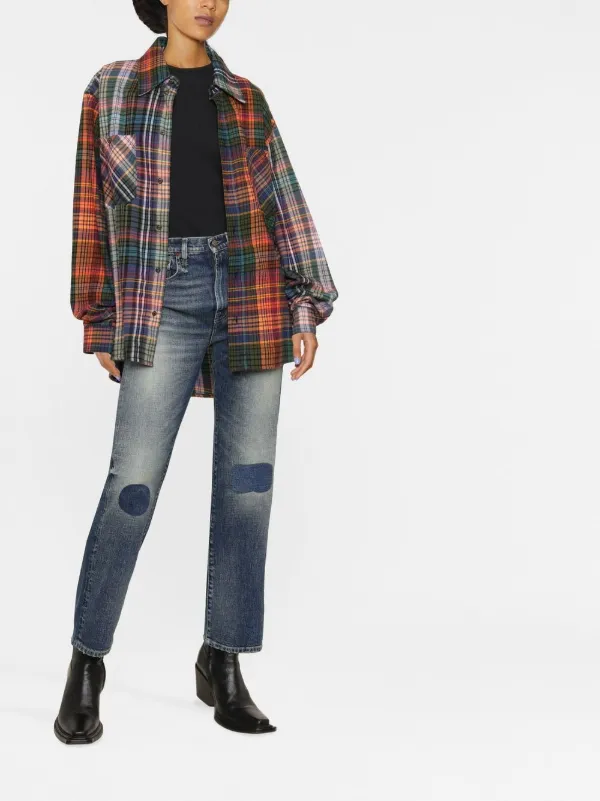 R13 high-waisted slim-cut Jeans | Blue | FARFETCH