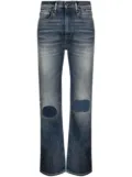 R13 high-waisted slim-cut jeans - Blue