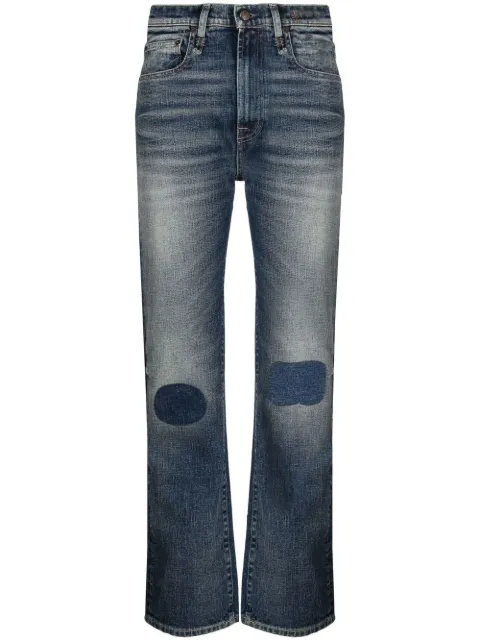 R13 jeans slim con tiro alto
