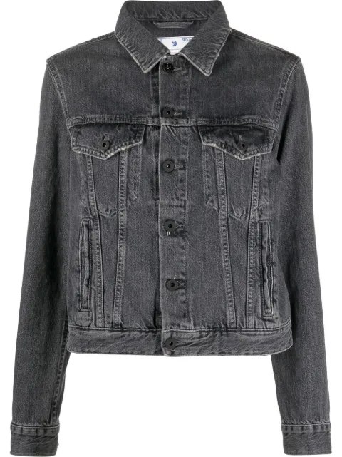 Off-White rear logo-patch denim jacket