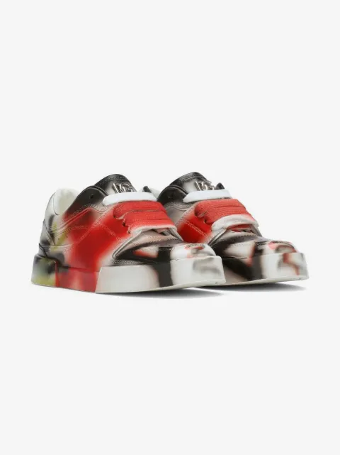 Dolce & Gabbana Kids graffiti-print low-top sneakers