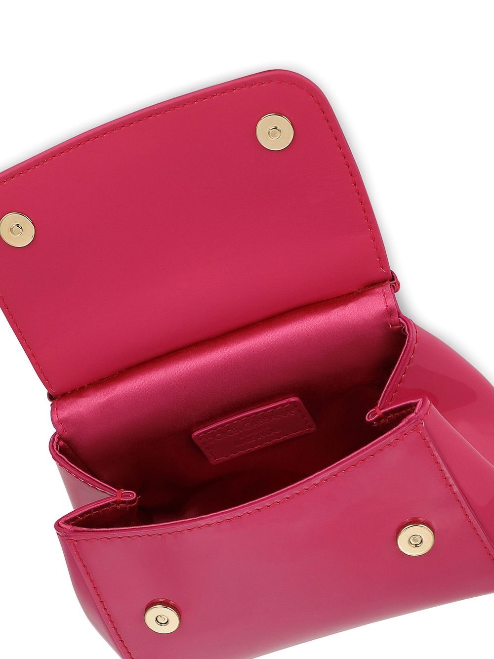 Sicily Mini Leather Crossbody Bag in Pink - Dolce Gabbana Kids