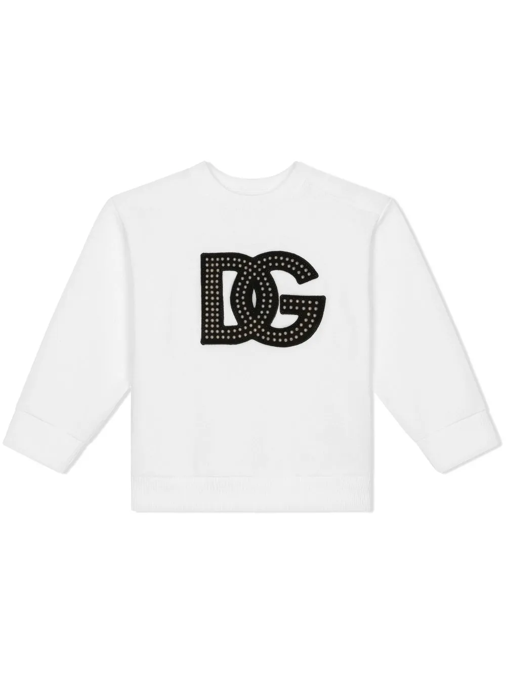 

Dolce & Gabbana Kids top con parche del logo - Blanco