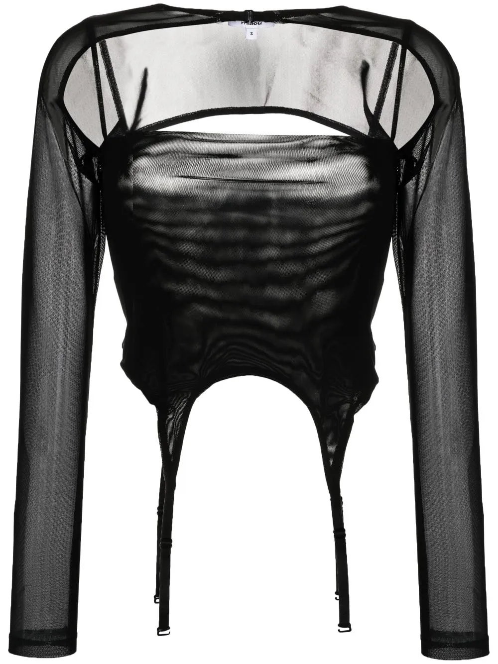 

Miaou x Paloma Phoenix sheer top - Black