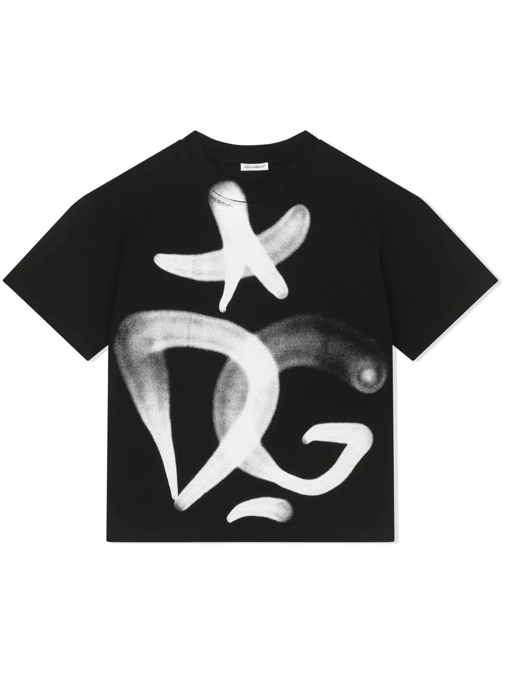 

Dolce & Gabbana Kids playera con estampado de grafiti - Negro