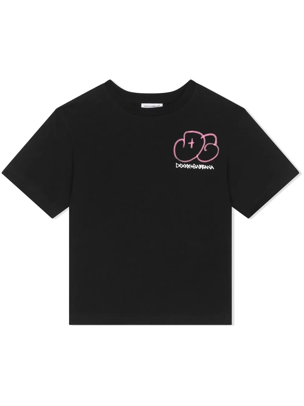 Dolce & Gabbana Kids' Logo-print Cotton T-shirt In Black