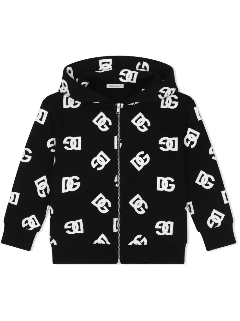 Dolce & Gabbana Kids DG-logo zip-up hoodie