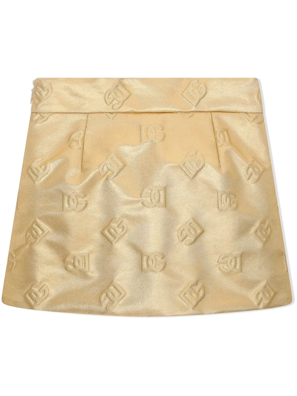 Dolce & Gabbana Kids Mini-rok met logo reliëf - Goud