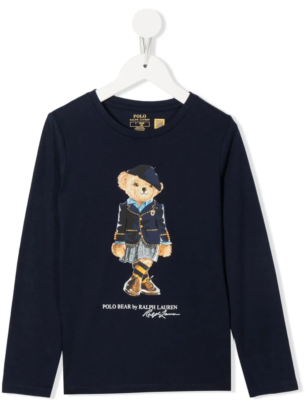 

Ralph Lauren Kids playera manga larga con logo estampado - Azul