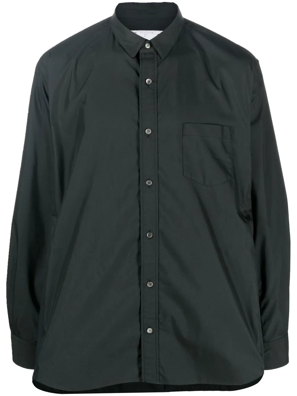 

sacai camisa con bolsillo de parche - Negro