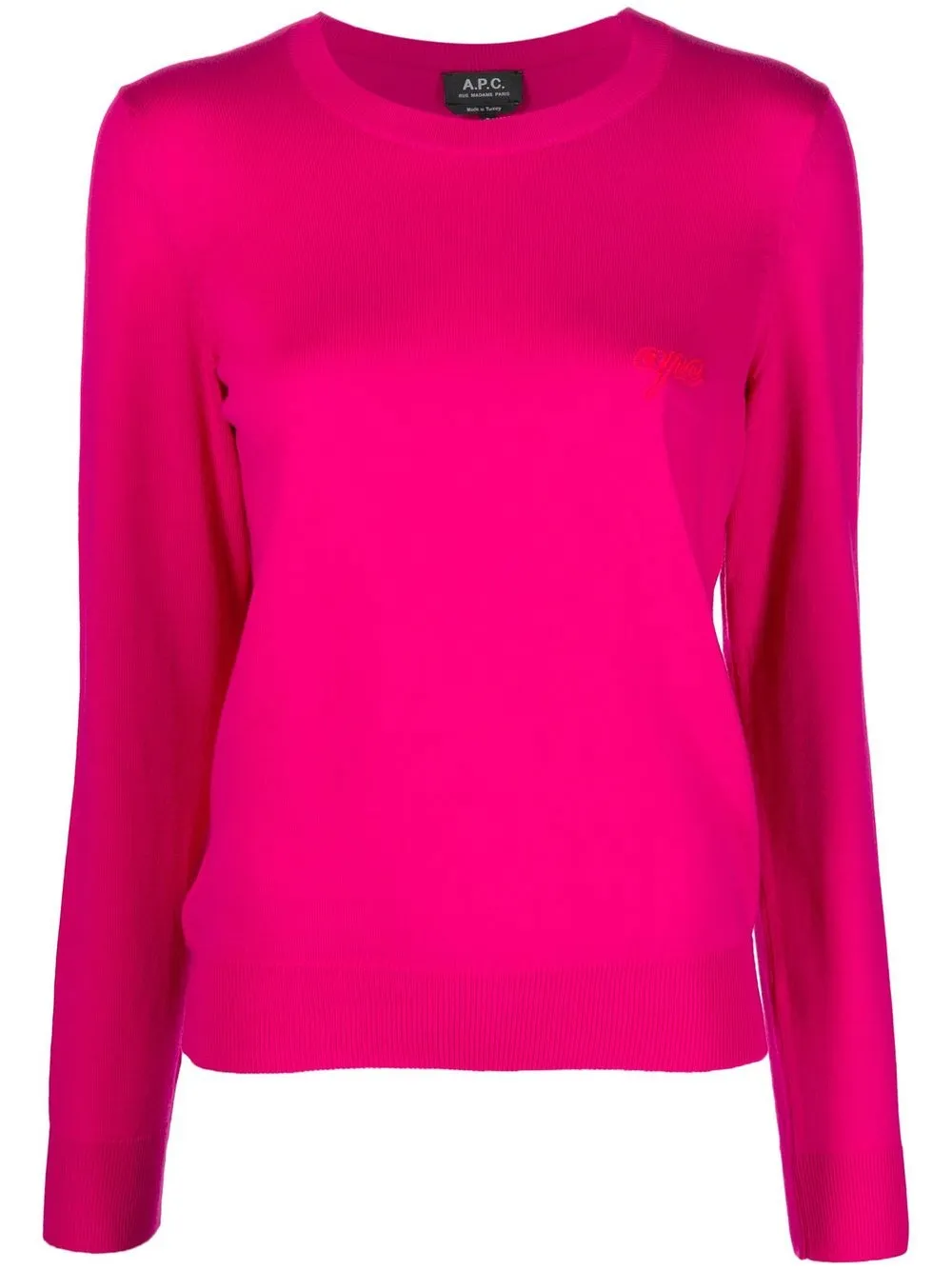 

A.P.C. suéter tejido con cuello redondo - Rosado