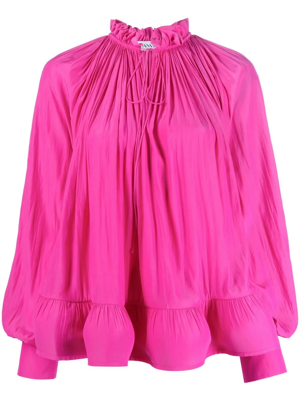 

Lanvin blusa de manga larga con volantes - Rosado