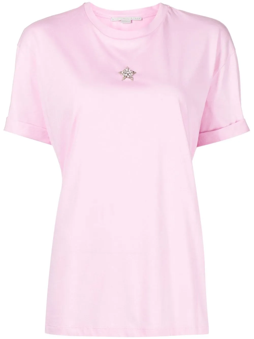 

Stella McCartney playera con detalles de cristal - Rosado