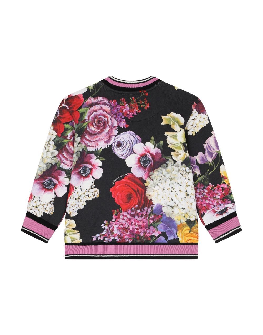 Dolce & Gabbana Kids Trui met bloemenprint - Zwart