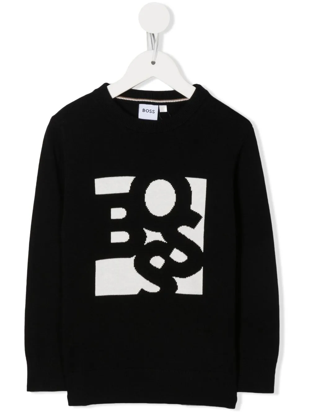 

BOSS Kidswear suéter manga larga - Negro