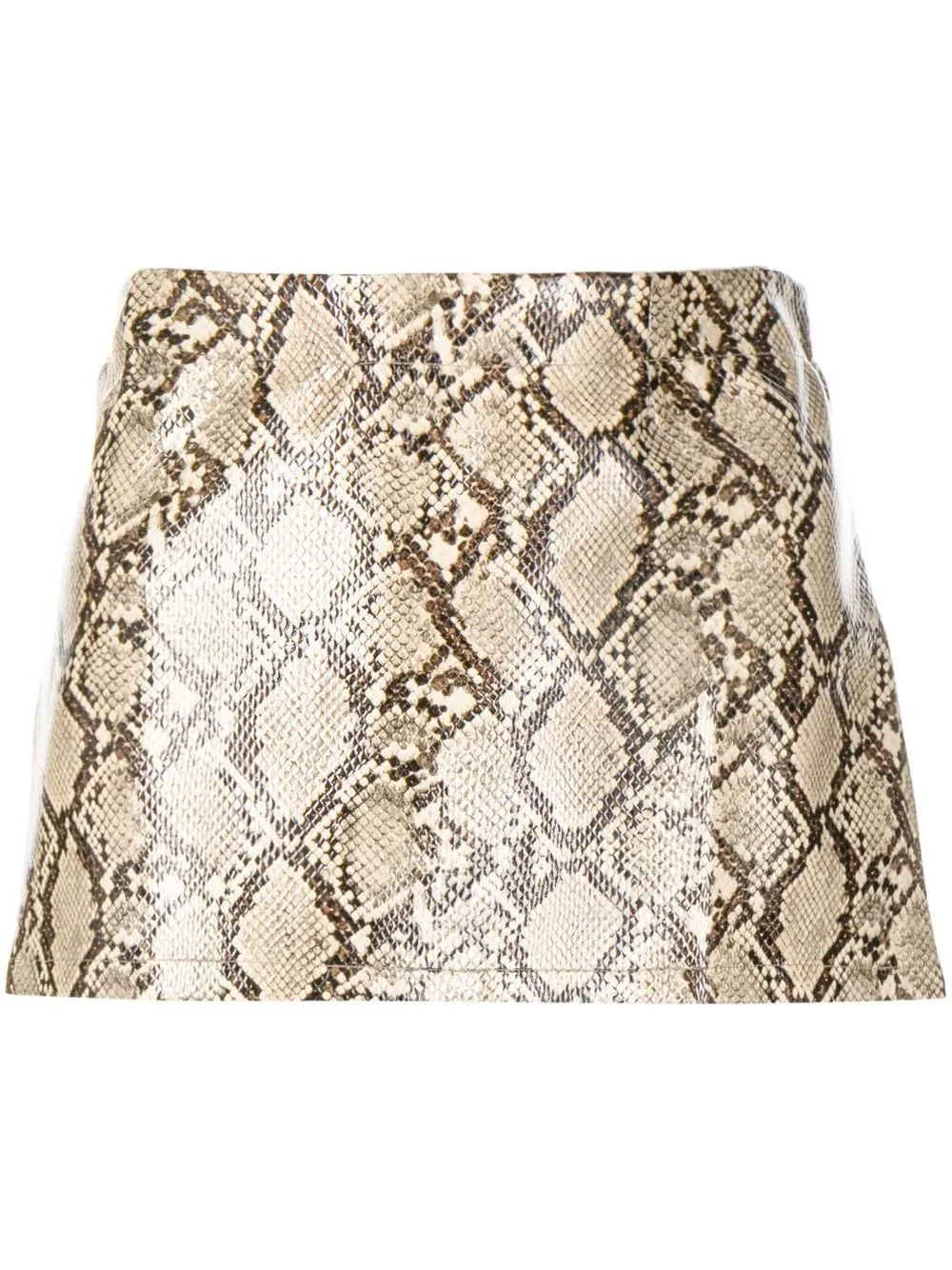 

Miaou python-print mini skirt - Brown