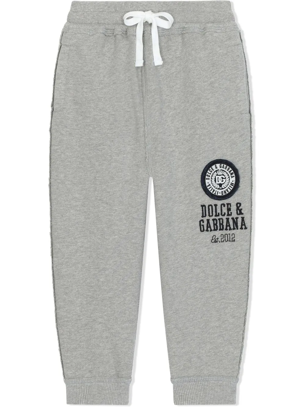 

Dolce & Gabbana Kids joggers con parche del logo - Gris