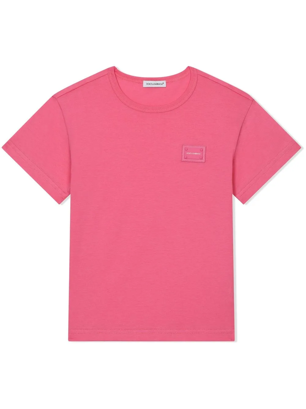 

Dolce & Gabbana Kids playera con logo de parche - Rosado