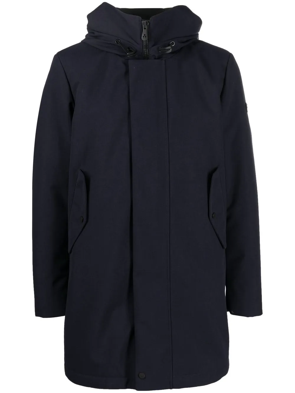 

Peuterey hooded concealed-fastening coat - Blue