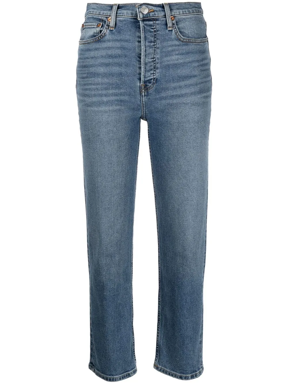 cropped straight-leg jeans