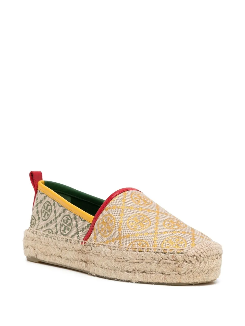Tory Burch Espadrilles met logoprint - Beige