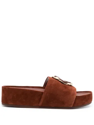 Tory burch platform slides sale
