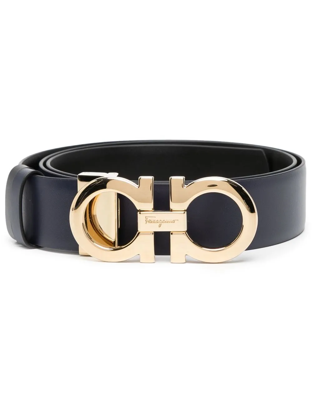 

Ferragamo Gancini-buckle leather belt - Black