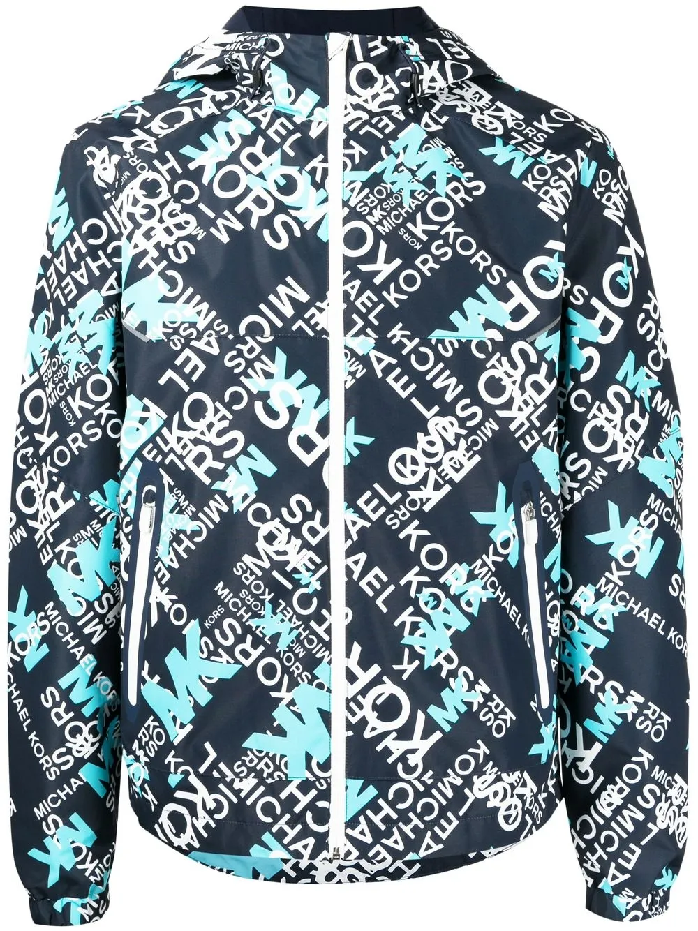 

Michael Kors logo-print hooded jacket - Blue